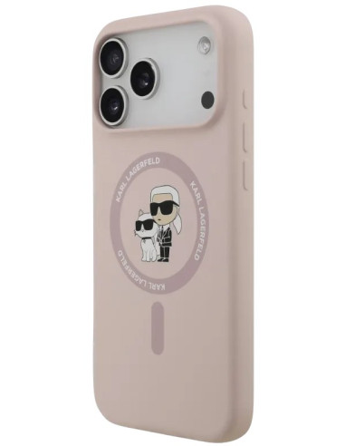 KARL LAGERFELD CARCASA MAGSAFE K&C IPHONE 17 PRO ROSA
