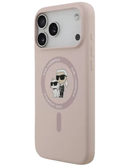 KARL LAGERFELD CARCASA MAGSAFE K&C IPHONE 17 PRO ROSA