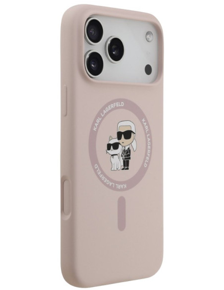 KARL LAGERFELD CARCASA MAGSAFE K&C IPHONE 17 PRO ROSA