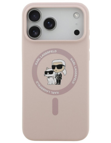 KARL LAGERFELD CARCASA MAGSAFE K&C IPHONE 17 PRO ROSA