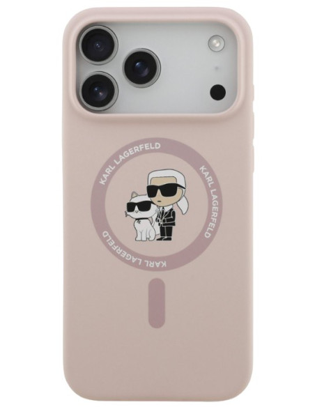 KARL LAGERFELD CARCASA MAGSAFE K&C IPHONE 17 PRO ROSA