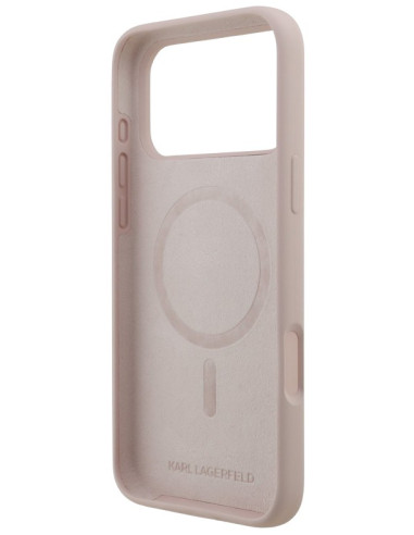 KARL LAGERFELD CARCASA MAGSAFE K&C IPHONE 17 PRO ROSA