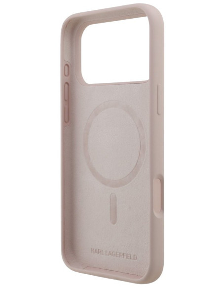 KARL LAGERFELD CARCASA MAGSAFE K&C IPHONE 17 PRO ROSA