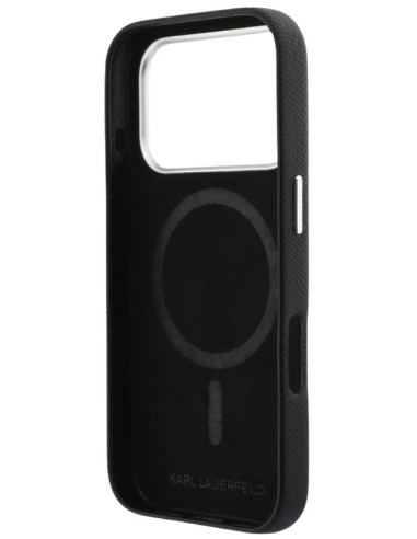 KARL LAGERFELD CARCASA MAGSAFE K&C PIN IPHONE 17 PRO NEGRO