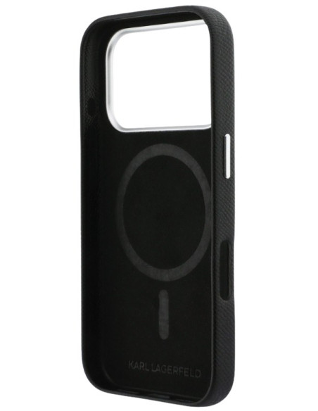 KARL LAGERFELD CARCASA MAGSAFE K&C PIN IPHONE 17 PRO NEGRO
