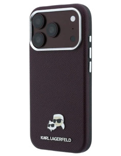 KARL LAGERFELD CARCASA MAGSAFE K&C PIN IPHONE 18 PRO MAX/17 PRO MAX BURDEOS