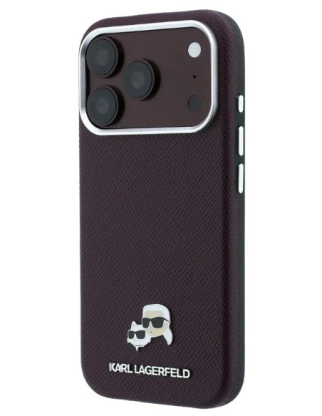 KARL LAGERFELD CARCASA MAGSAFE K&C PIN IPHONE 18 PRO/17PRO BURDEOS