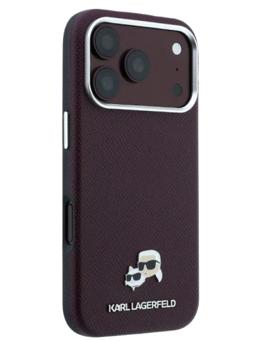 KARL LAGERFELD CARCASA MAGSAFE K&C PIN IPHONE 18 PRO/17PRO BURDEOS