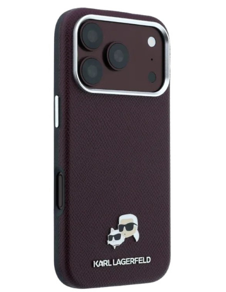 KARL LAGERFELD CARCASA MAGSAFE K&C PIN IPHONE 18 PRO/17PRO BURDEOS