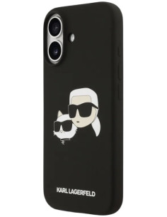 KARL LAGERFELD CARCASA MAGSAFE SILICONE K&C HEADS IPHONE 17 NEGRO