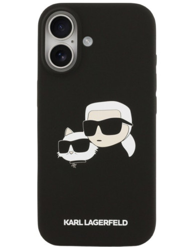 KARL LAGERFELD CARCASA MAGSAFE SILICONE K&C HEADS IPHONE 17 NEGRO