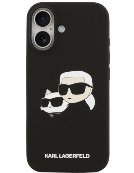 KARL LAGERFELD CARCASA MAGSAFE SILICONE K&C HEADS IPHONE 17 NEGRO