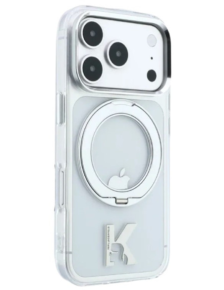 KARL LAGERFELD CARCASA MAGSAFE SOPORTE 360º K LOGO IPHONE 18 PRO MAX/17 PRO MAX
