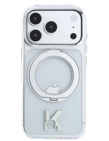 KARL LAGERFELD CARCASA MAGSAFE SOPORTE 360º K LOGO IPHONE 18 PRO MAX/17 PRO MAX