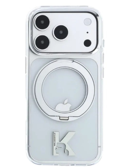 KARL LAGERFELD CARCASA MAGSAFE SOPORTE 360º K LOGO IPHONE 18 PRO/17 PRO