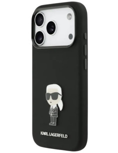 KARL LAGERFELD CARCASA METAL IKONIK IPHONE 17 PRO NEGRO