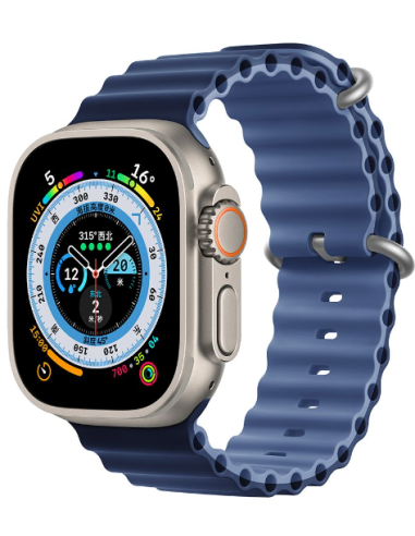 DEVIA CORREA SILICONE TWO-TONE SPORT6 APPLE WATCH 42/44/45/49mm AZUL