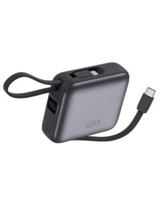KSIX BATERIA AUXILIAR 10000mAh / PD 22,5W / DISPLAY/ CABLE USBc + LIGHTNING 2