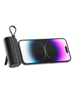 KSIX BATERIA AUXILIAR MINI / CABLE USB-C & SOPORTE INTEGRADO / 5000 mAh 2