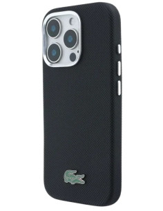 LACOSTE CARCASA MAGSAFE METAL LOGO IPHONE 16 PRO MAX NEGRO