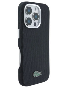 LACOSTE CARCASA MAGSAFE METAL LOGO IPHONE 16 PRO MAX NEGRO 2