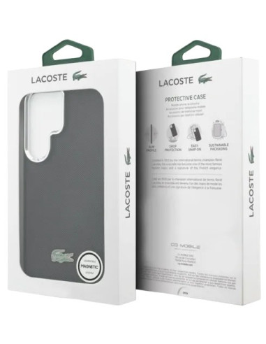 LACOSTE CARCASA MAGSAFE METAL LOGO SAMSUNG S26 ULTRA NEGRO