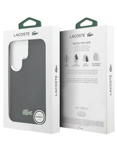 LACOSTE CARCASA MAGSAFE METAL LOGO SAMSUNG S26 ULTRA NEGRO
