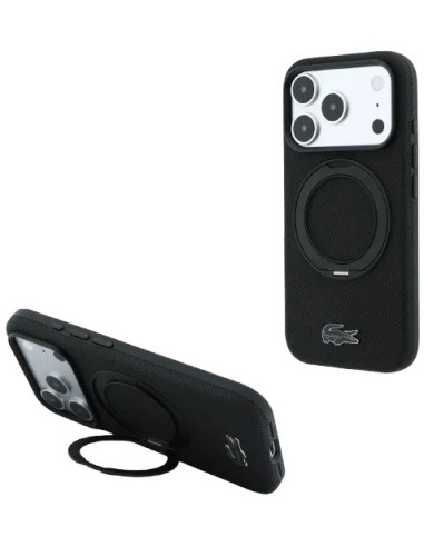 LACOSTE CARCASA MAGSAFE RINGSTAND IPHONE 18 PRO MAX/17 PRO MAX NEGRO