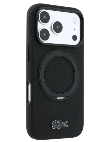 LACOSTE CARCASA MAGSAFE RINGSTAND IPHONE 18 PRO MAX/17 PRO MAX NEGRO