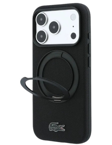 LACOSTE CARCASA MAGSAFE RINGSTAND IPHONE 18 PRO MAX/17 PRO MAX NEGRO