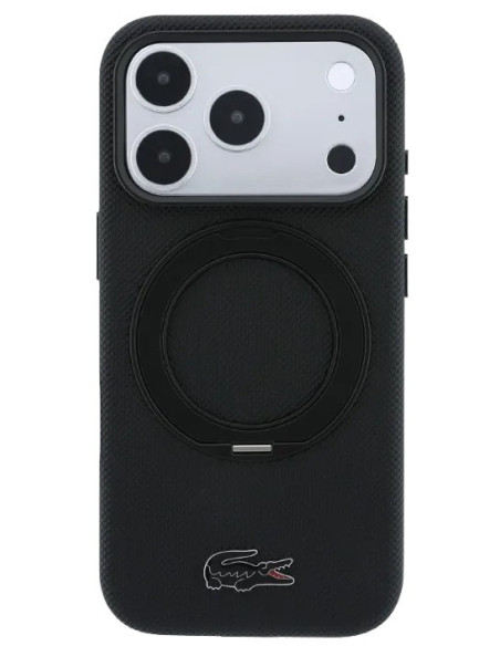LACOSTE CARCASA MAGSAFE RINGSTAND IPHONE 18 PRO/17 PRO NEGRO