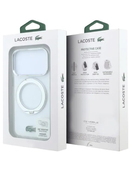 LACOSTE CARCASA MAGSAFE SOPORTE 360º IML IPHONE 18 PRO/17 PRO