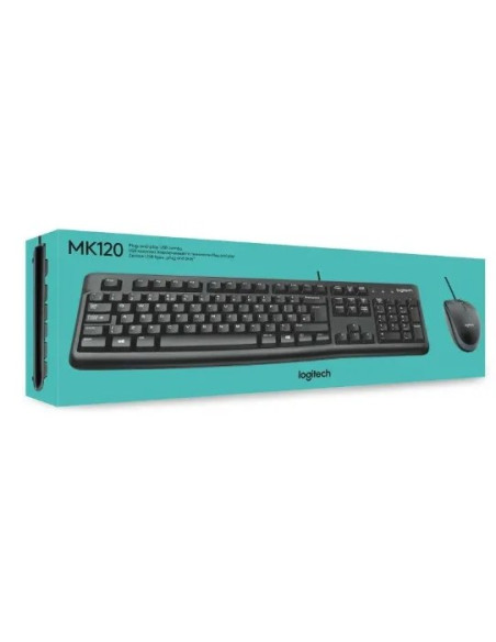 LOGITECH PACK TECLADO/RATÓN CON CABLE MK120
