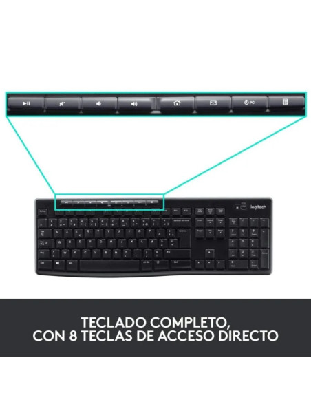 LOGITECH PACK TECLADO/RATÓN INALÁMBRICOS MK270