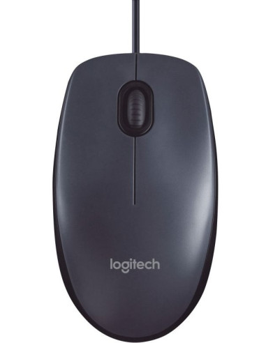 LOGITECH RATON CON CABLE M90 GRIS