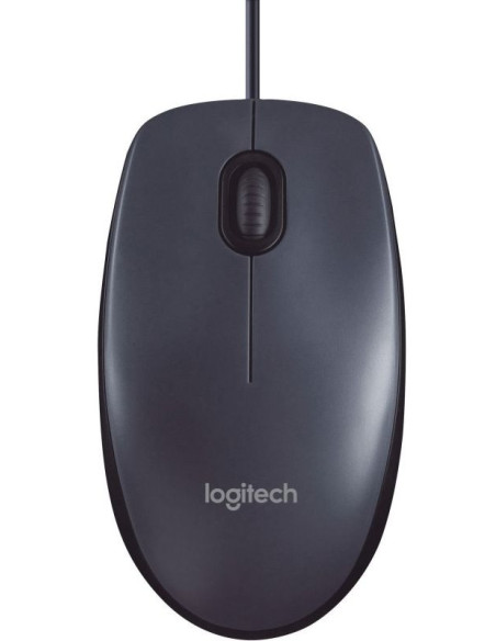 LOGITECH RATON CON CABLE M90 GRIS