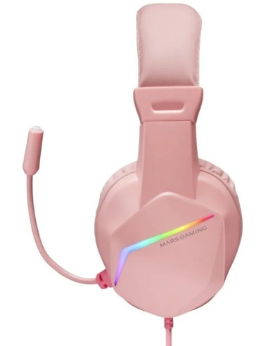 MARS GAMING AURICULARES RGB MH122 JACK ROSA