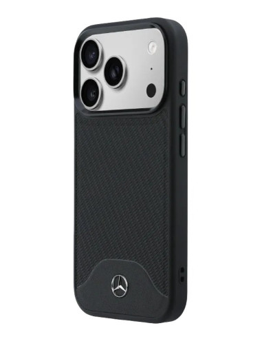 MERCEDES BENZ CARCASA MAGSAFE WOOD CURVE IPHONE 17 PRO MAX NEGRO