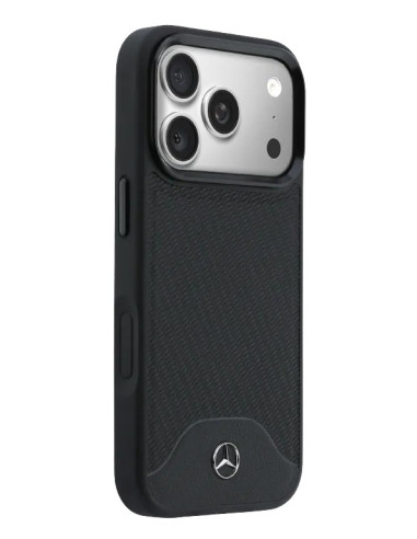MERCEDES BENZ CARCASA MAGSAFE WOOD CURVE IPHONE 17 PRO MAX NEGRO