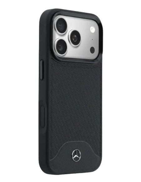 MERCEDES BENZ CARCASA MAGSAFE WOOD CURVE IPHONE 17 PRO MAX NEGRO