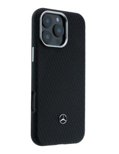 MERCEDES BENZ CARCASA MAGSAFE WOOD IPHONE 16 PRO MAX NEGRO 2