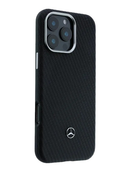 MERCEDES BENZ CARCASA MAGSAFE WOOD IPHONE 16 PRO MAX NEGRO