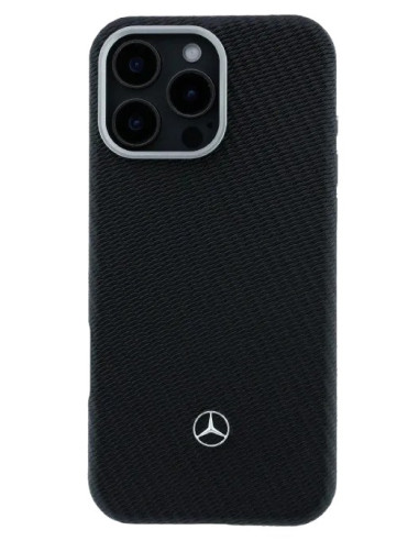 MERCEDES BENZ CARCASA MAGSAFE WOOD IPHONE 16 PRO MAX NEGRO