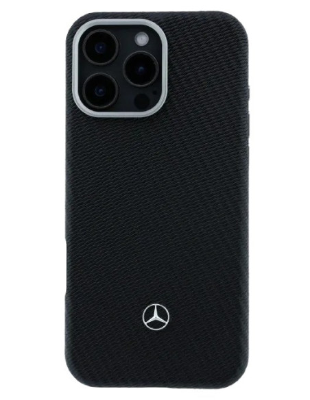 MERCEDES BENZ CARCASA MAGSAFE WOOD IPHONE 16 PRO MAX NEGRO