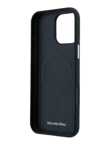 MERCEDES BENZ CARCASA MAGSAFE WOOD IPHONE 16 PRO MAX NEGRO