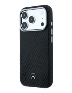 MERCEDES BENZ CARCASA MAGSAFE WOOD IPHONE 17 PRO MAX NEGRO