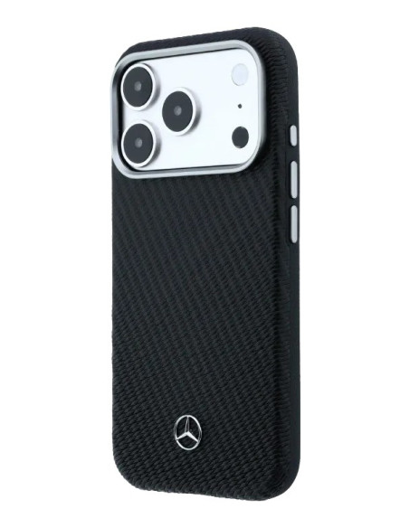 MERCEDES BENZ CARCASA MAGSAFE WOOD IPHONE 17 PRO MAX NEGRO