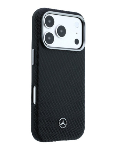 MERCEDES BENZ CARCASA MAGSAFE WOOD IPHONE 17 PRO MAX NEGRO
