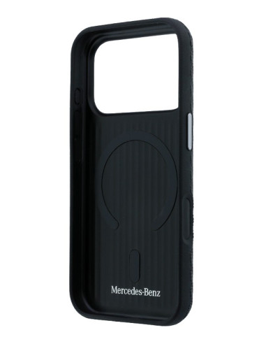 MERCEDES BENZ CARCASA MAGSAFE WOOD IPHONE 17 PRO MAX NEGRO
