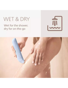 PHILIPS AFEITADORA FEMENINA WET&DRY AZUL 2